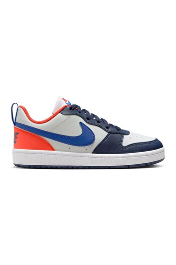 Nike Court Borough Low Recraft Closure Shoes - Midnight Navy/Team Orange/Light Silver/Royal Blue