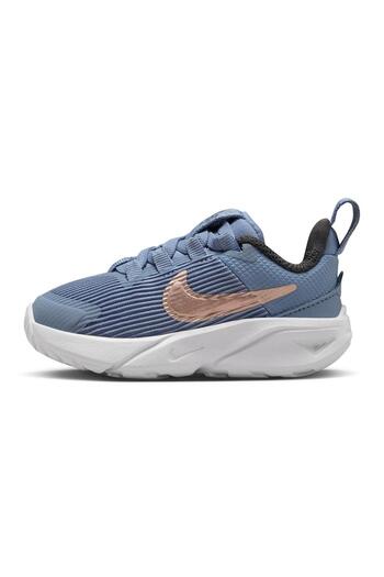 Nike Star Runner 4 Elastic Lace Shoes - Ashen Slate/Armoury Navy/Pure Platinum/Metallic Red Bronze