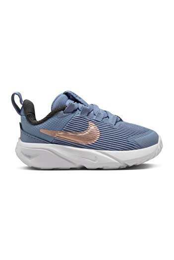 Nike Star Runner 4 Elastic Lace Shoes - Ashen Slate/Armoury Navy/Pure Platinum/Metallic Red Bronze