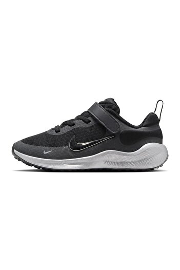 Nike Revolution 7 SE Elastic Lace Shoes - Black/Anthracite/Smoke Grey/Metallic Silver