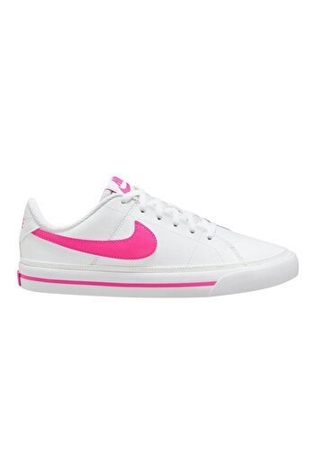 Nike Court Legacy Elastic Lace Shoes - White & Pink