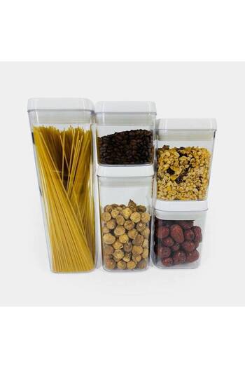 VonShef Set of 5 airtight plastic casseroles 1000281, with silicone lid