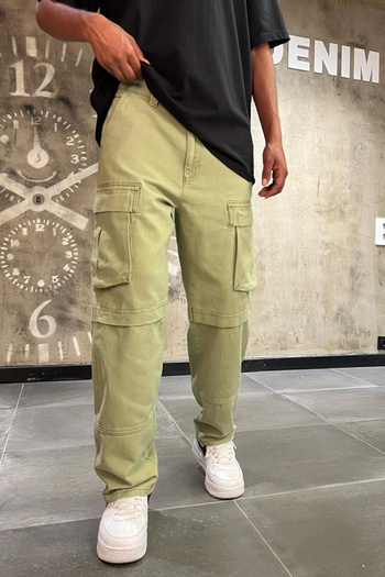 Denim Republic Green Baggy Cargo Pants
