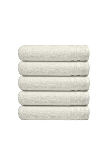 Nautica Set of 5 hand towels, Crew, 100% cotton, 550 g/m2, 50 x 30 cm, ivory