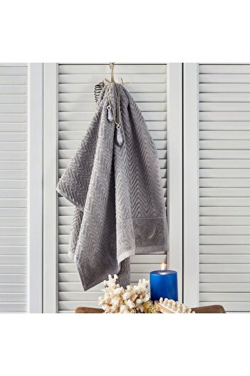 Nautica Bath towel, Zigzag, 100% cotton, 570 g/m2, 50 x 100 cm, light grey