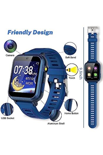 SUKILO Smart Watch for Kids with HD Touch Screen Video Camera Games Music Player Pedometer Alarm Fla