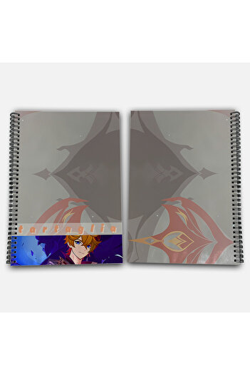 Define Moyas Genshin Impact Tartaglia Childe Striped A4 School Notebook 72 Sheets Model 3