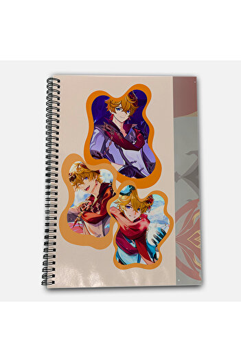 Define Moyas Genshin Impact Tartaglia Childe Striped A4 School Notebook 72 Sheets Model 2