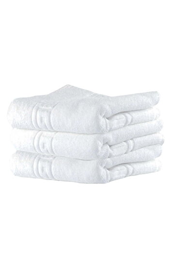 Quasar & Co. Set of 3 bath towels, 50 x 90 cm, 600 g/m2, hotel quality, 100% cotton, white