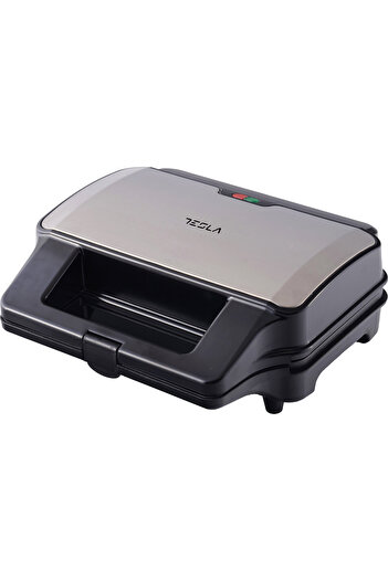 TESLA Sandwich maker 3 in 1 MG201BX, 900W, removable non-stick plates, black/stainless steel