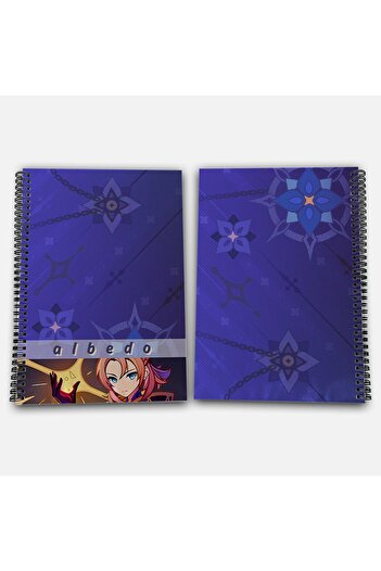 Define Moyas Genshin Impact Albedo Striped A4 School Notebook 72 Sheets Model 3