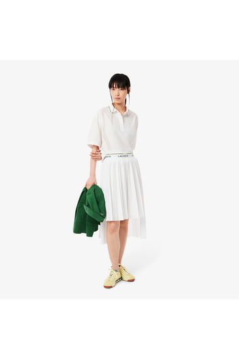 Lacoste Asymmetric Pleated Midi Skirt - JF0641-00-001
