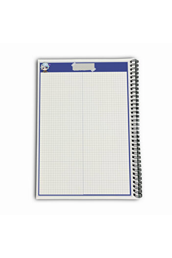 Define Moyas Genshin Impact Ayato Checkered A4 School Notebook 72 Sheets Model 1
