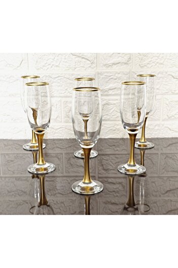 atabey home 6 Pieces Coffee so Water Cup Gold Detail & Lav 190Cc