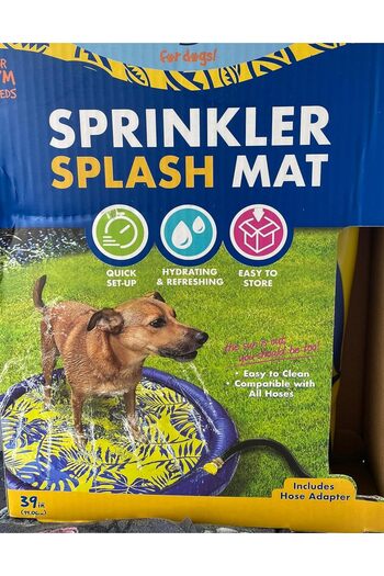 Banana Boat Sprinkler Splash Mat Pet for Dogs, S/M