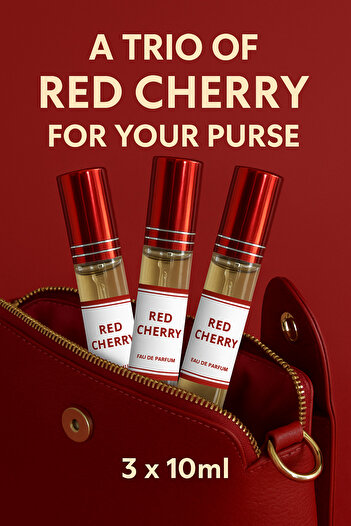 Milestone Red Cherry Eau de Parfum 3 x 10ml Parfum Unisex Mini Travel Spray
