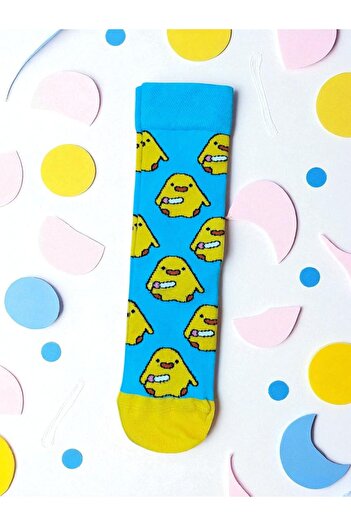MODA Pack of 2 Chick and Yellow Wheel Eye Socket Socks