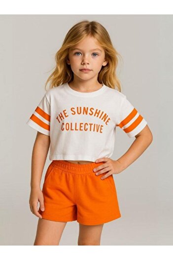 Zekids Girl's Cotton Shorts Suit
