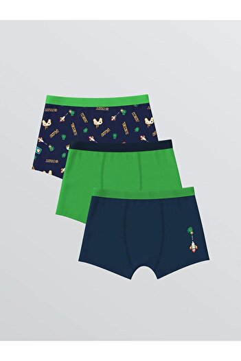 LC Waikiki Lcw Kids Patterned Boy Boxer 3-Piece (W5)