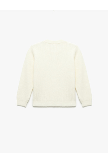 Koton Buttoned Long Sleeve Round Neck Basic Knitwear Cardigan