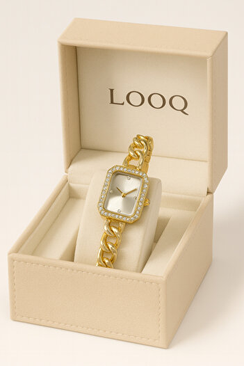 LOOQ New Women's Wristwatch with Stone Detail