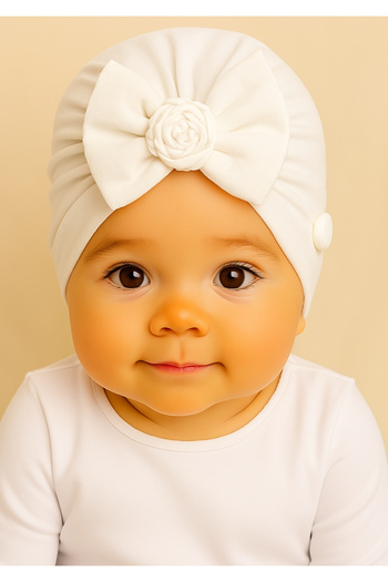 Amur Baby Girl Bow Bonnet Bandana Set of 3 100% Cotton
