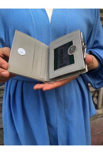 H&D COLLECTİON Very Stylish Lock Detailed Small Size Wallet with Coin Compartment 8056