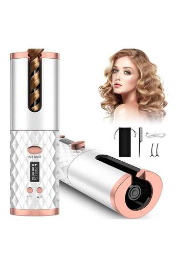 Twinkle Mart Automatic Curling Iron, Cordless Auto Hair Curler with 6 Temps, 11 Timers & LCD Display