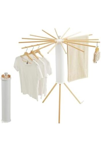 Generic Foldable Clothes Drying Hanger - Space Saving Tripod Clothes Drying Rack