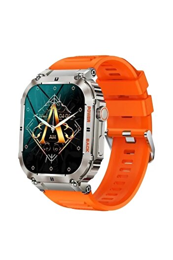 Acfapro Smartwatch ACFAPRO™, 1.96" IPS HD, Bluetooth, Heart Rate Monitor, Sleep Tracking, IP68, Orange