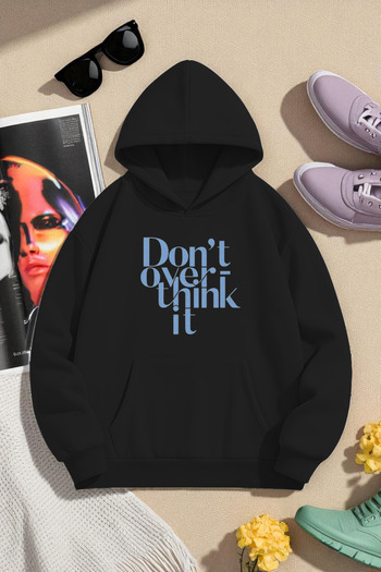 uyguntarz Unisex Dont over Think Design Printed Sweatshirt