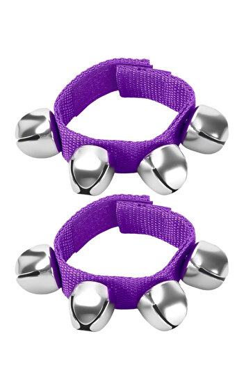 MegArya 2 Packs Wrist Bells, Wrist Bells Bracelets Jingle Bells Purple