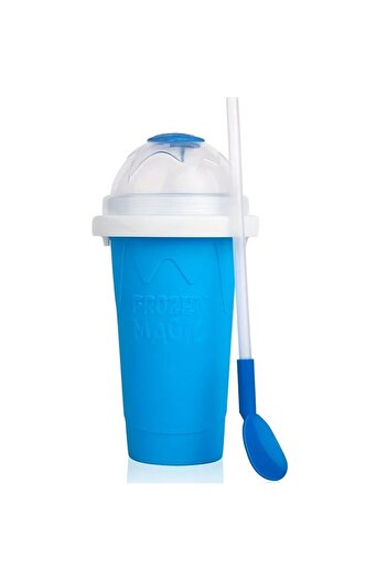 Frozen Silicone Smoothie Cup Fast Freezing blue