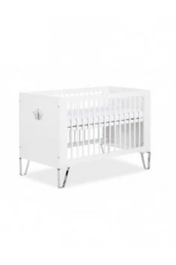 Klups Wooden Baby Cot with Drawer KAROLINA II White