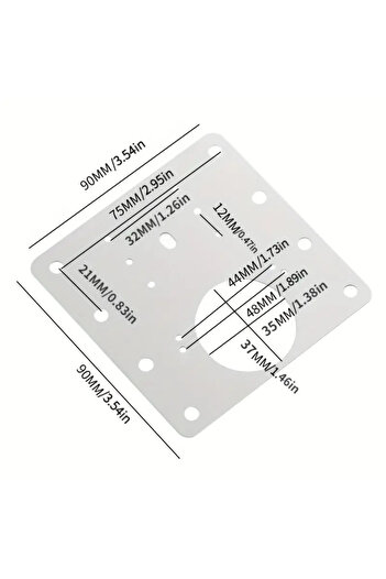 Tahtakale Dünyası 2Pcs Stainless Hinge Repair Plate Easily Installed Hinge Plate on Wood