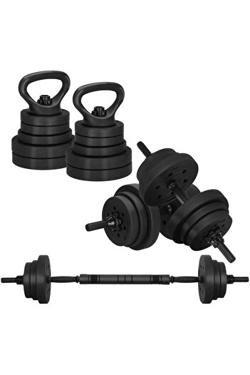 OEM Multifunctional weight set convertible into dumbbells, kettlebell, barbell, total 19 kg