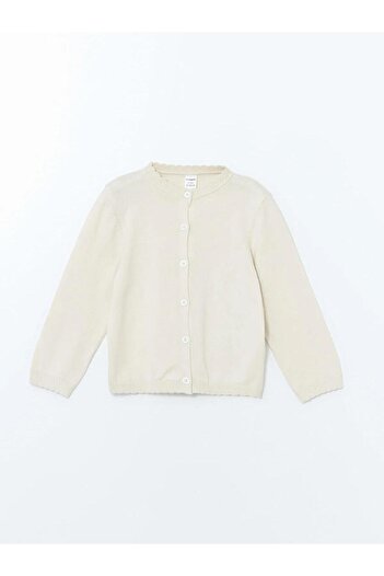 LC Waikiki Lcw Kids Crew Neck Girl's Knitwear Cardigan (W5)