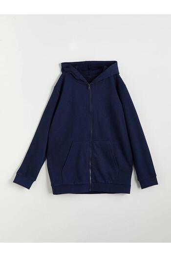 LC Waikiki Lcw Kids Hooded Boys Zippered Sweatshirt (W5)