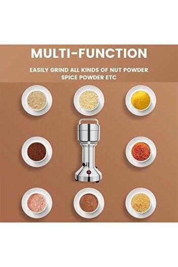 SUKILO 200g High-Speed Herb, Spice & Cereal Mill, 1000W Flour Powder Machine with Timer, Stainless Steel