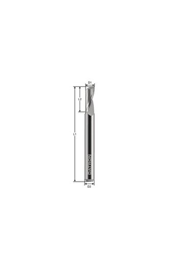 Datron 1-flute milling cutter, 0068008E, 0.8x3.0mm