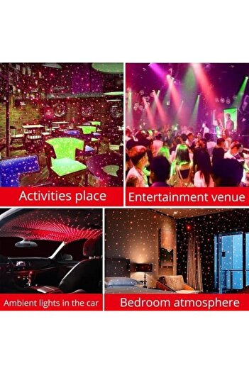 SUKILO USB Car Star Light Projector, Interior Ambient Night Light, Decorative Roof LED Galaxy Lamp f