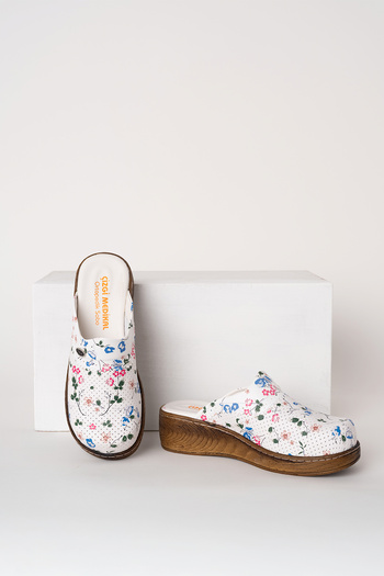 ÇİZGİ MEDİKAL Floral Vivacolor Classic Women's Sabo Slippers Orthopedic Doctor Nurse Hospital Slippers