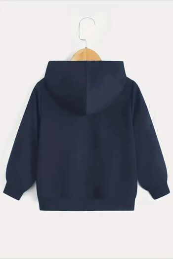 VBSVİBES Unisex Navy Blue Children's Hooded Sweatshirt – Race Car, Printed Thick Fabric