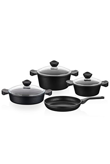 Cem Soul 7 Prç Set (20+24 Cm Tencere /26 Cm Karnıyarık /26 Cm Tava)