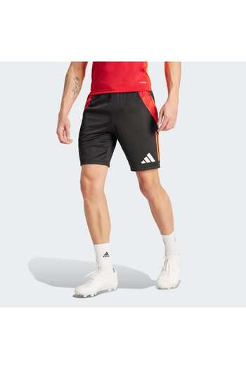 adidas Sports Shorts Men's Black Training and Match Shorts with Red Detail