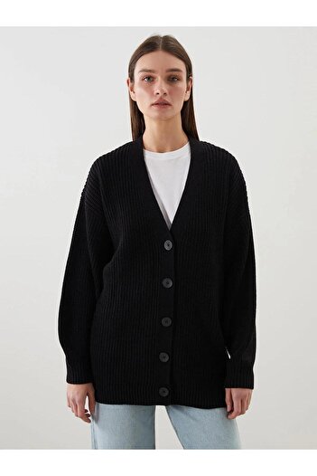 LC Waikiki Lcw Modest V-Neck Women's Knitwear Cardigan (W5)