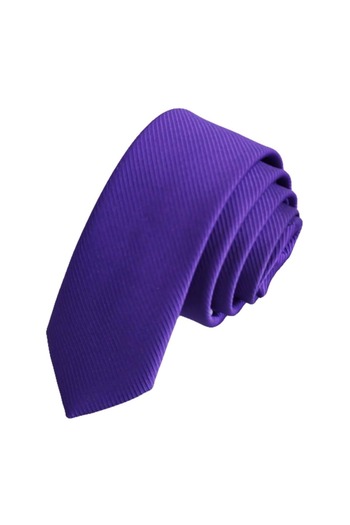 Exve Exclusive Purple Self Striped Plain Slim Fashion Slim Tie