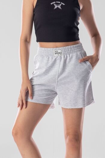 Mood Lab Loose Cut Dirty Edge Pocket Detail Women's Shorts with Elastic Waist