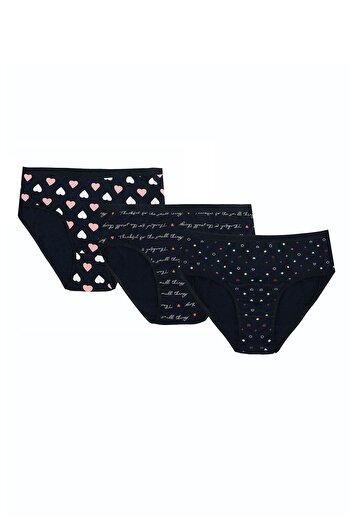 ALFA AKSESUAR 03 Large Size Cotton Lycra Mixed Color 3-Piece Panties