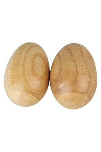 MegArya Wooden Rattle Eggs – 2pcs Musical Egg Shaker Percussion